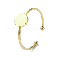 304 Stainless Steel Pad Rings Setting&nbsp;RJEW-H221-01G-01