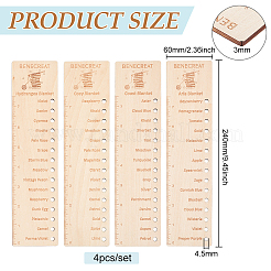 Wood Temperature Blanket Reusable Color Chart&nbsp;AJEW-WH0007-08