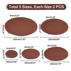10 Pcs 5 Style Flat Round Felt Fabric&nbsp;DIY-PH0009-24C