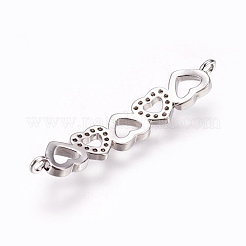 Brass Micro Pave Cubic Zirconia Links&nbsp;ZIRC-F099-06P