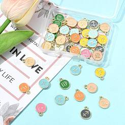 48Pcs 12 Colors Alloy and Enamel Charms&nbsp;ENAM-FS0003-98