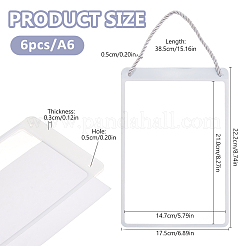 Erasable PVC Hanging Price Tags with Rope&nbsp;CDIS-WH0021-069B-02