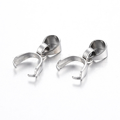 Tarnish Resistant 304 Stainless Steel Pendant Pinch Bails&nbsp;STAS-H443-30P
