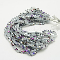 Electroplate Glass Beads Strands&nbsp;EGLA-D018-4x4mm-M