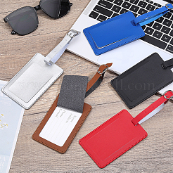 5Pcs 5 Colors Rectangle PU Leather Luggage Tag&nbsp;AJEW-ME0002-85