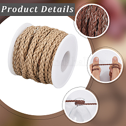 10M Flat Braided Imitation Leather Cords&nbsp;LC-CL0001-04C