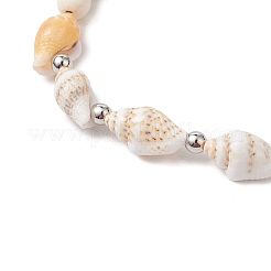 Synthetic Magnesite Beaded Stretch Bracelets for Women Men&nbsp;BJEW-TA00581-01