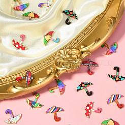 40Pcs 8 Colors Printed Alloy Enamal Pendants&nbsp;ENAM-CJ0002-62