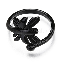 Spray Painted Brass Cuff Rings&nbsp;KK-I683-30