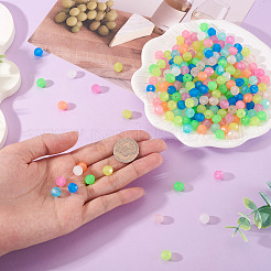 500Pcs Luminous PS Plastic Beads&nbsp;FIND-TA00009-13A
