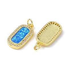 Brass Micro Pave Cubic Zirconia Pendants&nbsp;KK-A197-11G
