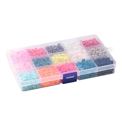 150G 15 Colors Handmade Polymer Clay Beads&nbsp;CLAY-JP0001-12-6mm