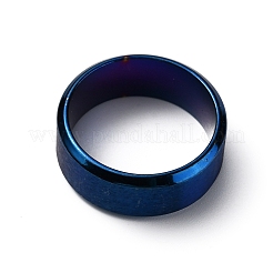 201 Stainless Steel Wide Band Finger Rings for Women Men&nbsp;RJEW-WH0009-13D-BU