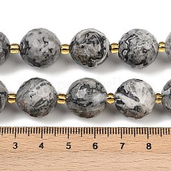 Natural Map Stone Beads Strands&nbsp;G-C249-A05-16mm