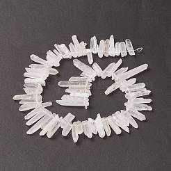 Natural Quartz Crystal Pointed Beads Strands&nbsp;G-L484-03