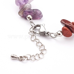 Chakra Chips Natural & Synthetic Gemstone Beaded Anklets&nbsp;AJEW-AN00389