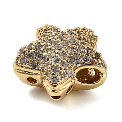Brass Micro Pave Cubic Zirconia Bead&nbsp;KK-L229-034G