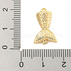 Brass Micro Pave Clear Cubic Zirconia Pendants&nbsp;LS-KK-U015-08G