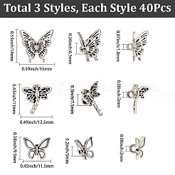 120Pcs 3 Styles Tibetan Style Alloy Spacer Beads&nbsp;FIND-SC0020-11A