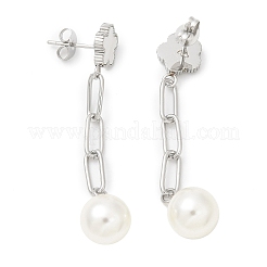 304 Stainless Steel Flower Dangle Stud Earrings&nbsp;EJEW-C096-54P
