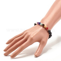 Natural Tiger Eye Round Beads Oil Diffuser Power Bracelet&nbsp;BJEW-JB07416