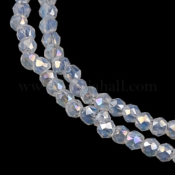 Electroplate Glass Beads Strands&nbsp;EGLA-H107-01A-A03