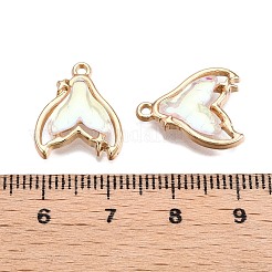 Rack Plating Alloy Glass Pendants&nbsp;FIND-N005-14B