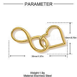 304 Stainless Steel Connector Charms&nbsp;STAS-OY004-07G