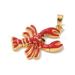Brass Enamel Pendants&nbsp;KK-Z124-01G-03