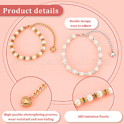 4Pcs 2 Colors Round ABS Plastic Imitation Pearl Anti-Loose High Heel Shoelaces&nbsp;AJEW-PH0011-71