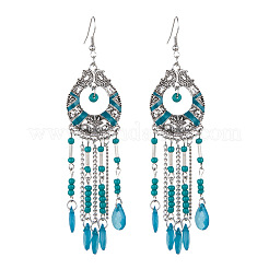 Tibetan Style Alloy Resin Dangle Earrings&nbsp;FS-WG46048-03