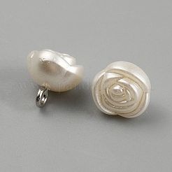 Plastic Imitation Pearl Shank Buttons&nbsp;FIND-WH0152-258