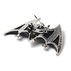 Tibetan Style Alloy Bat Brooches&nbsp;JEWB-A021-01A-AS