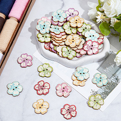 2 Bags Printed Wooden Buttons&nbsp;BUTT-GF0004-13