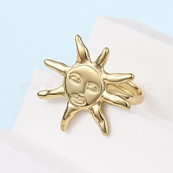 304 Stainless Steel Cuff Rings for Women&nbsp;RJEW-B136-03G