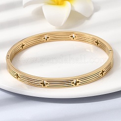 304 Stainless Steel Hinged Bangles&nbsp;BJEW-D408-27G