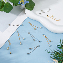 12Pcs 2 Colors Rack Plating Brass Tassel Pendants&nbsp;KK-HY0003-70