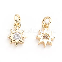 Brass Micro Pave Cubic Zirconia Pendants&nbsp;ZIRC-G165-04G