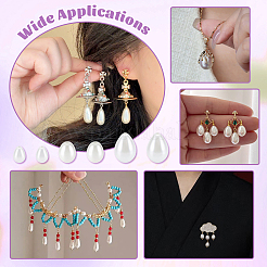 160Pcs 3 Styles Glass Pearl Teardrop Beads&nbsp;HY-NB0001-06B