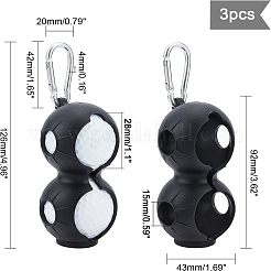 3Pcs 8-shape Silicone Silicon Golf Ball Cover&nbsp;AJEW-FH0002-06