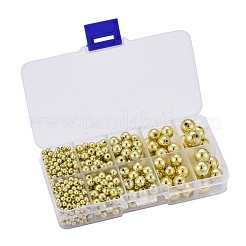 5 Sizes Plating Acrylic Beads&nbsp;PACR-LS0001-01G