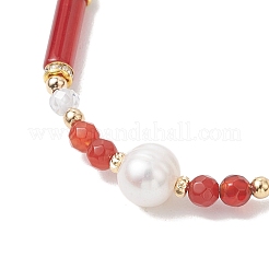 Natural Gemstone & Cultured Freshwater Pearl Beaded Bracelets for Women&nbsp;BJEW-JB13218