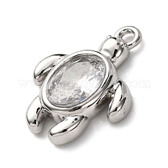 Brass with Cubic Zirconia Pendants&nbsp;KK-C119-11P