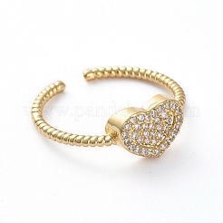 Adjustable Brass Cuff Finger Rings&nbsp;RJEW-G096-23G