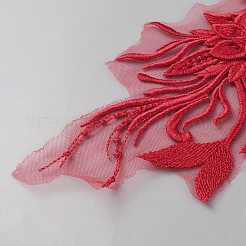 Chemical Fiber Iron Acrylic Embroidery Lace Collar&nbsp;DIY-WH0899-291B