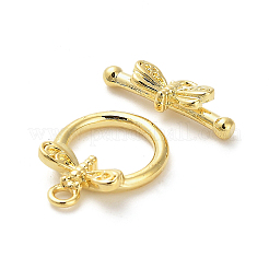 Brass Toggle Clasps&nbsp;KK-M314-03G