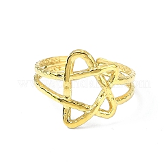 Ion Plating(IP) 304 Stainless Steel Open Cuff Ring&nbsp;RJEW-L109-026G