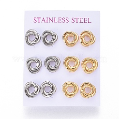304 Stainless Steel Stud Earrings&nbsp;EJEW-L241-02A