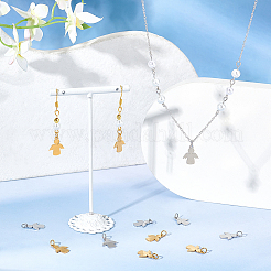 12Pcs 2 Colors 201 Stainless Steel Pendants&nbsp;STAS-UN0053-68