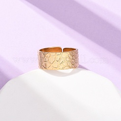 304 Stainless Steel Open Cuff Rings for Women&nbsp;RJEW-K309-32B-G
